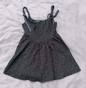 Romantic Cottagecore Floral Lace Overlay Jacquard Mini Dress Women’s Large Shien